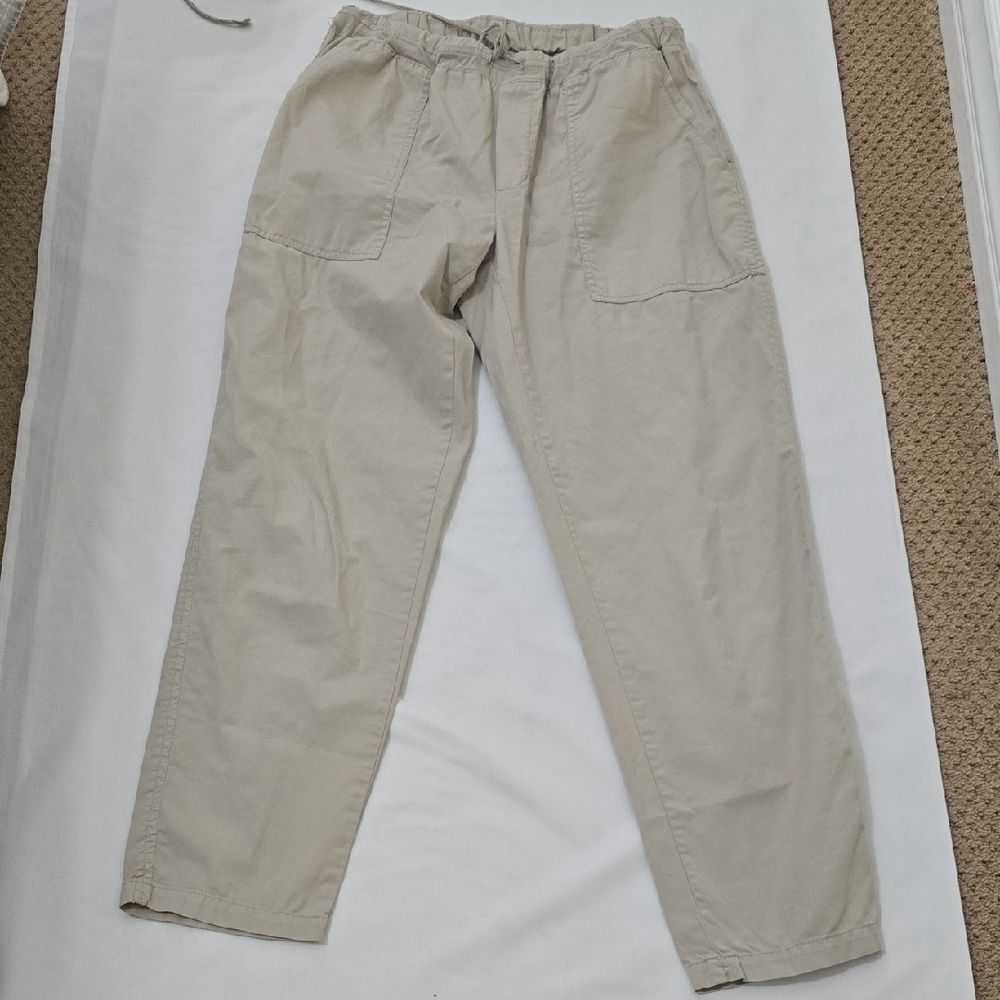 Velvet by Graham & Spencer Beige Drawstring Chinos‎ S